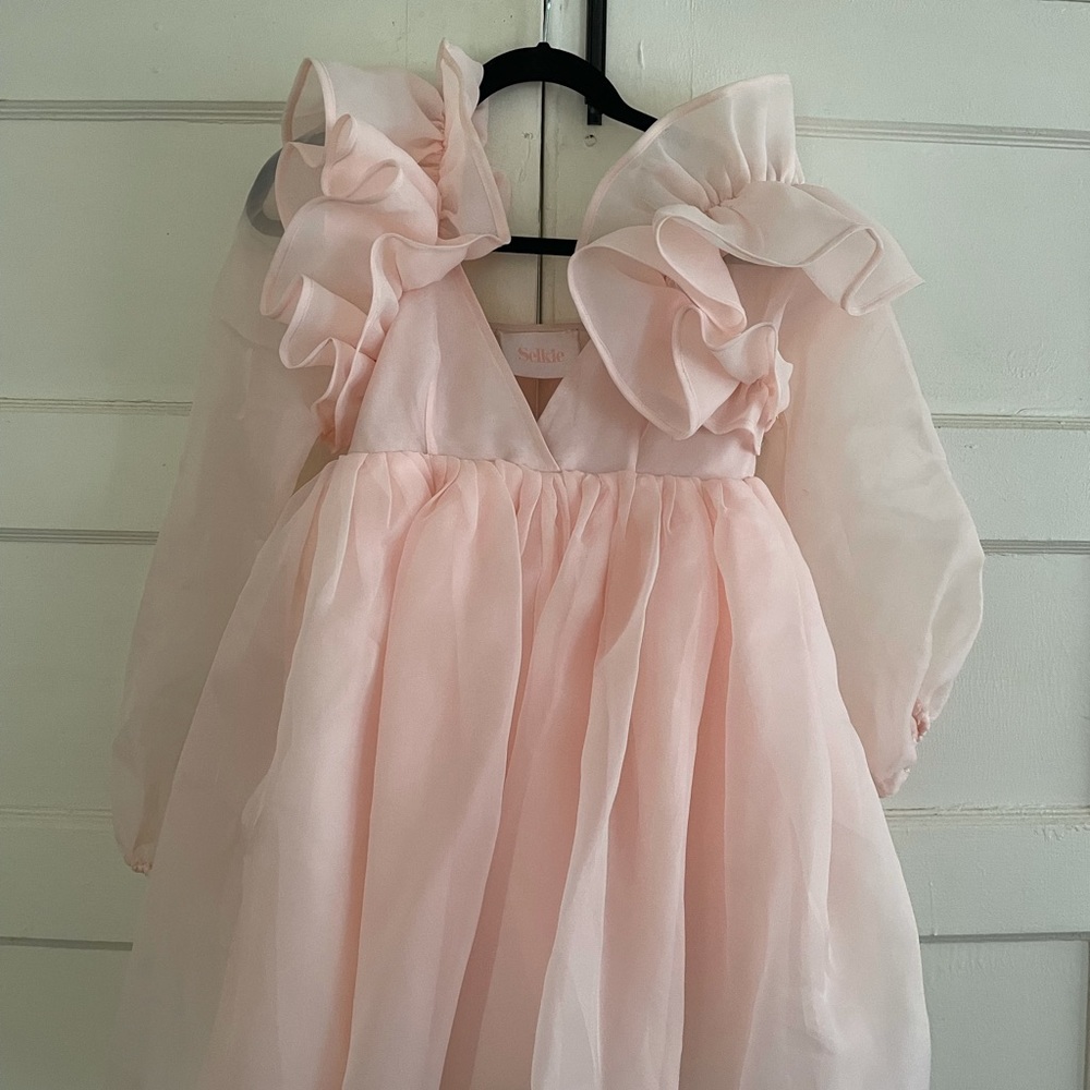 Selkie Peach Sugarfrill Puff Dress - XS